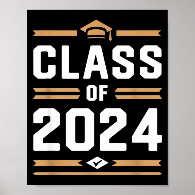 Avgångsklass 2024 college high school poster (Framsidan)