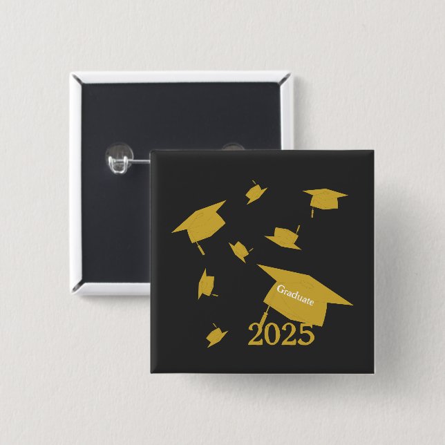 Avgångsklass 2025 examensmössa  knapp (Framsida & baksida)