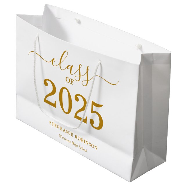 Avgångsklass 2025 Guldskrift Examen  (Framsidan Vinklad)