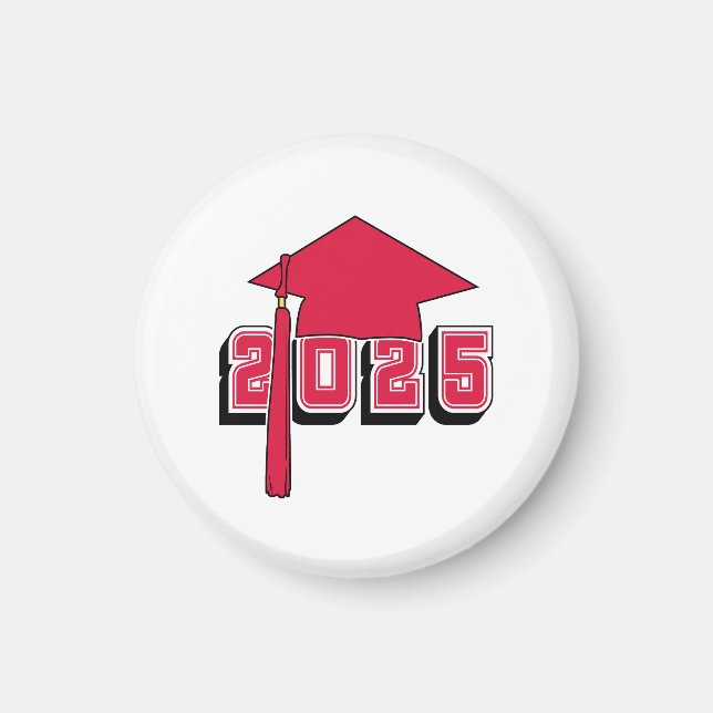Avgångsklass 2025 Mortelbräda Design Magnet (Framsidan)