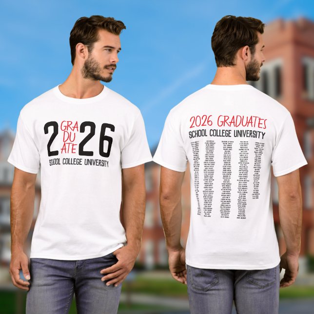 Avgångsklass 2026 Examen Minnessaker T Shirt (Skapare uppladdad)