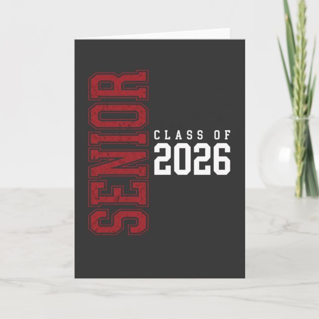 Avgångsklass 2026 Examenpresent till studenter Kort (Framsida)