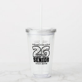 Avgångsklass 2026 examensprydnad take away mugg