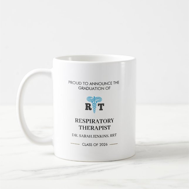 Avgångsklass 2026 för respiratorterapeut RRT Kaffemugg (Vänster)