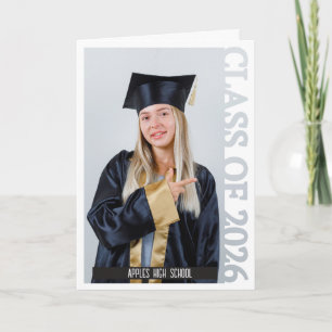 Avgångsklass 2026 Foto Examen Annonskort Tack Kort