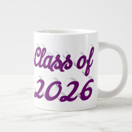 Avgångsklass 2026 lila text examen jumbo mugg
