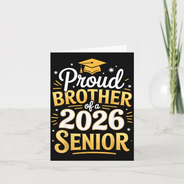 Avgångsklass 2026 stolt bror till en 2026 kort (Framsida)