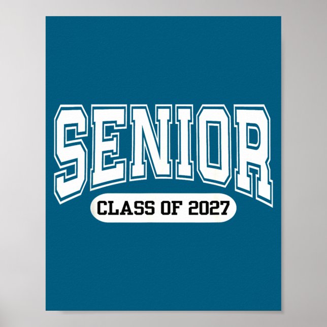Avgångsklass 2027 Studentexamen Senior Bak Poster (Framsidan)