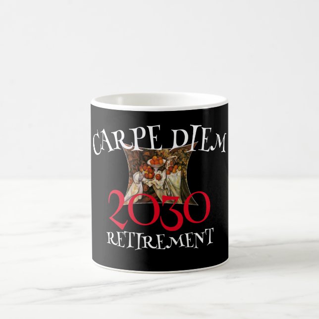 Avgångsklass 2030 Pensionering Carpe Diem Kaffemugg (Center)