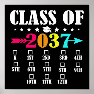 Avgångsklass 2037 Förskoleklass 12:e klass examen Poster