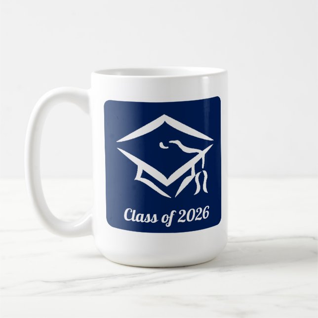 Avgångsklass 20?? BLUCLWHT Anpassa år Kaffemugg (Vänster)