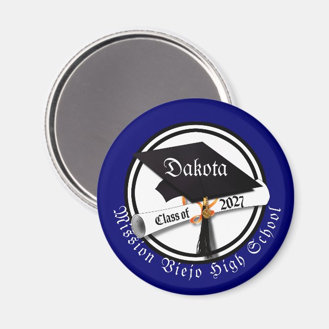 Avgångsklass Diplom 2027 Examen Magnet (Front/Back)