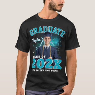 Avgångsklass Student Klassisk Foto Bootleg Rap T Shirt