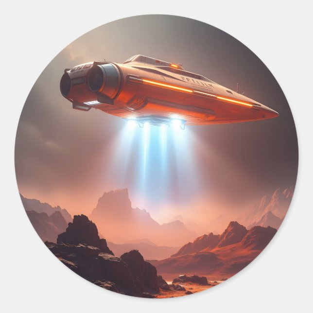 Avgångspunkt -  runt klistermärke (Framsida)