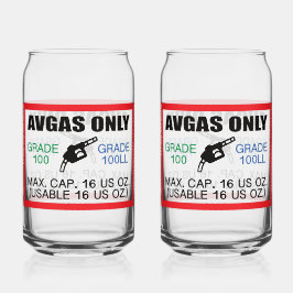 AVGAS/100LL-bränsle, endast Drinkware Set