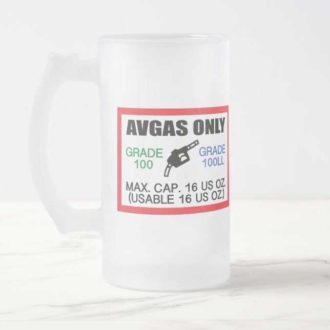 AVGAS / 100LL bränsle endast Frostat Ölglas (Vänster)