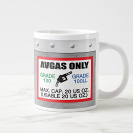 AVGAS / 100LL bränsle endast Jumbo Mugg