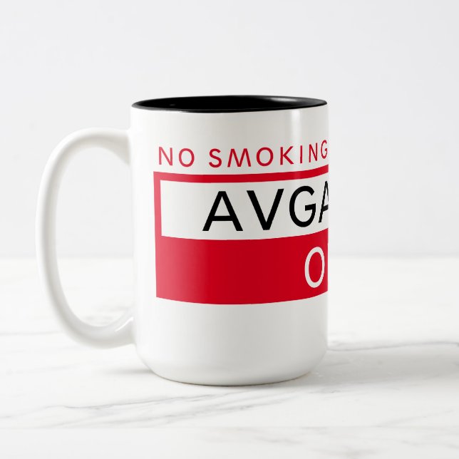 avgas 100LL only Two-Tone Coffee Mug Två-Tonad Mugg (Vänster)