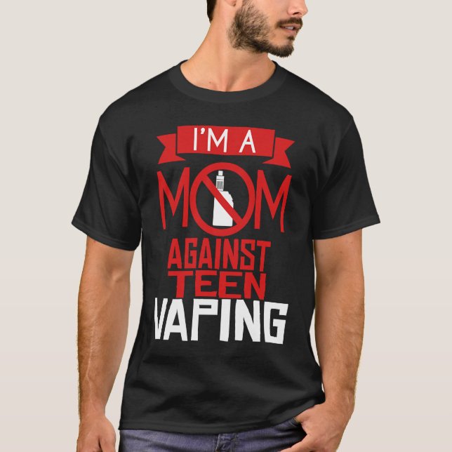 Avgasning Tonåring Mamma Vape Protest Mors dag T Shirt (Framsida)
