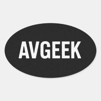 Avgeek-klistermärken Ovalt Klistermärke