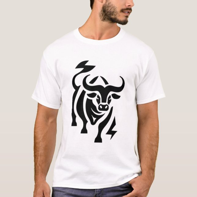 Avgifter Bull - Ström och fastställande T Shirt (Framsida)