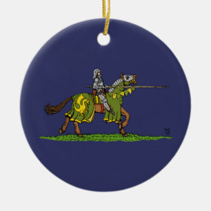 Avgifter Medieval Knight Julgransprydnad Keramik