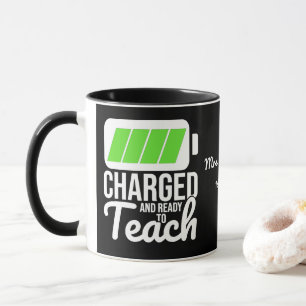 Avgifter och Redo till persikokaffe Mugg