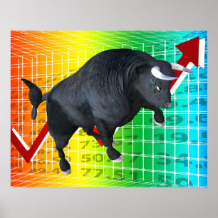 Avgifter på Bulls marknad Springa Poster