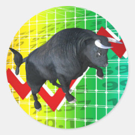 Avgifter på Bulls marknad Springa Runt Klistermärke