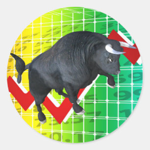 Avgifter på Bulls marknad Springa Runt Klistermärke