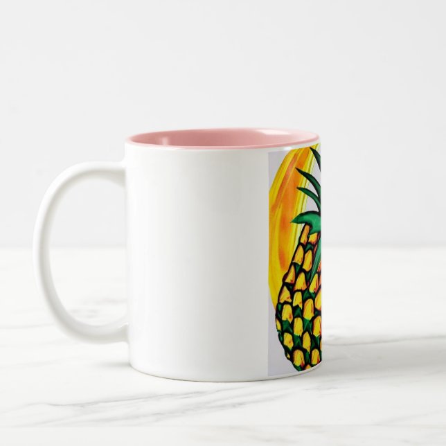 Avgränsande kopp med bilder av ananas (Vänster)