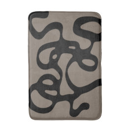 Avgränsande signaler: Abstrakt Black & Grått Badrumsmatta