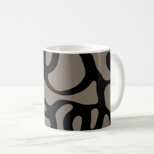 Avgränsande signaler: Abstrakt Black & Grått Kaffemugg