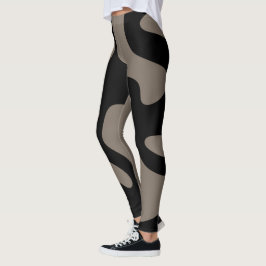 Avgränsande signaler: Abstrakt Black & Grått Leggings