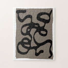 Avgränsande signaler: Abstrakt Black & Grått Pussel