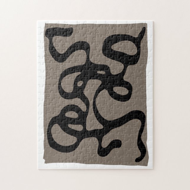 Avgränsande signaler: Abstrakt Black & Grått Pussel (Vertikal)