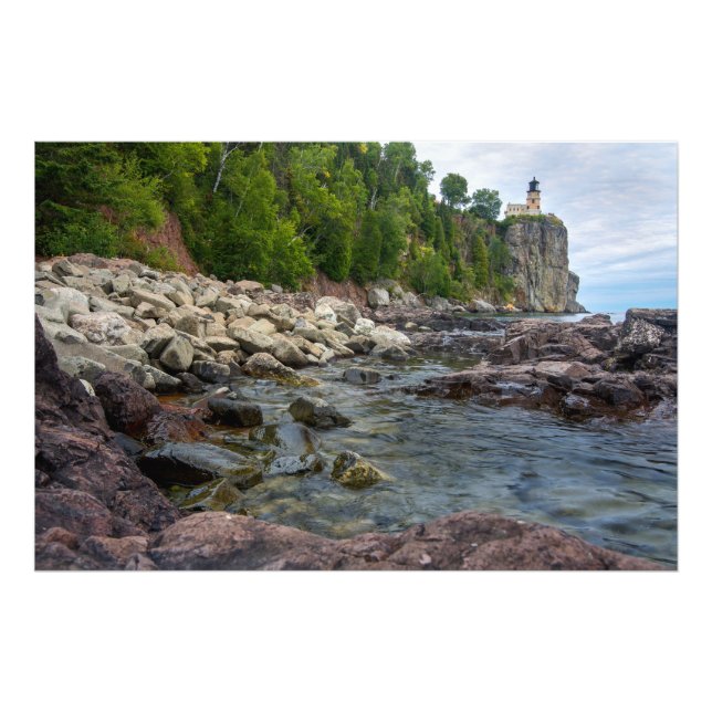 Avgränsande vy över uppdelat Sten fyr Fototryck (Framsidan)