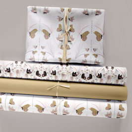 Avgränsning av blommigt och Guld-fjärilar