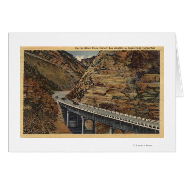 Avgränsning av sträcka, gå till Bakersfield Hälsningskort (Framsidan Horizontal)