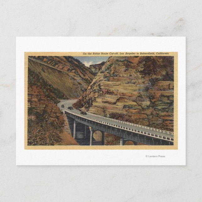 Avgränsning av sträcka, gå till Bakersfield Vykort (Framsida)