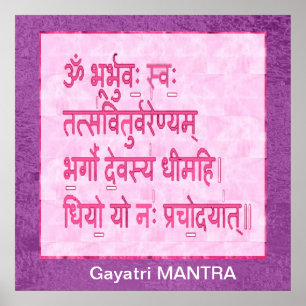 Avgränsning till GAYATRI Mantra Poster