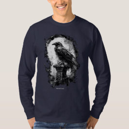 Avgrundsblick Gothic Raven Heavy Metal Långärmad T Shirt