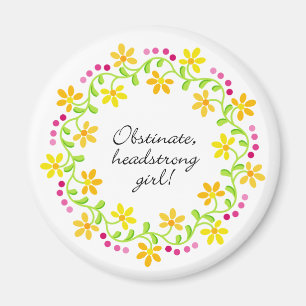 Avhållsam, brusten Austen Pride & Prejudice Magnet