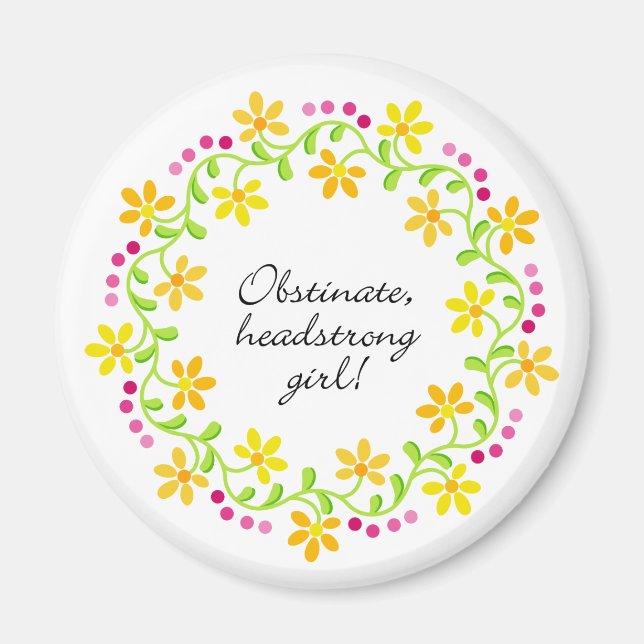 Avhållsam, brusten Austen Pride & Prejudice Magnet (Framsidan)