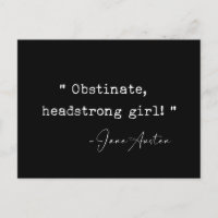 Avhållsam huvudstark flicka Jane Austen