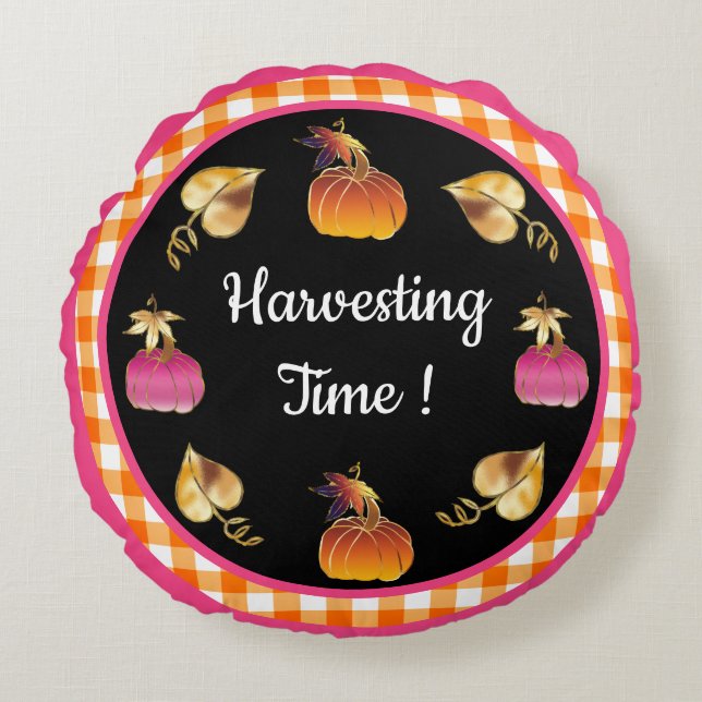 Avhämtningstid Rund Kudde (Framsidan)