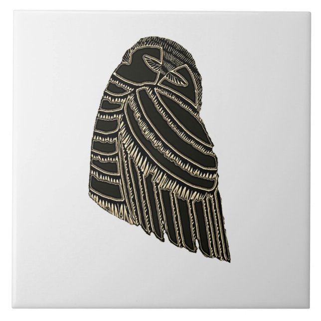 AVIAN ART DECO i BROWN-plattan Kakelplatta (Framsidan)