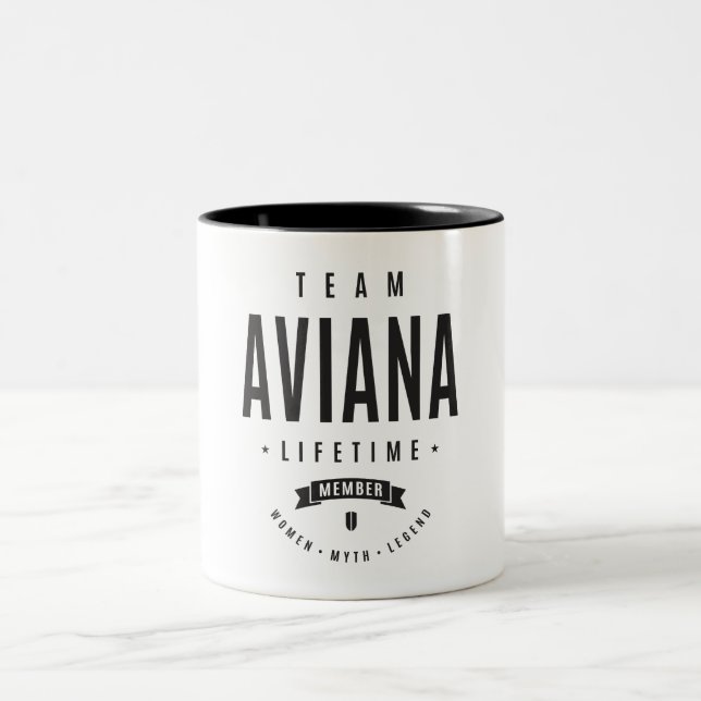 Aviana Personlig Namn Två-Tonad Mugg (Center)