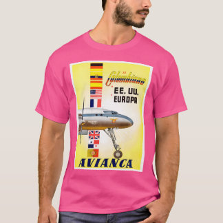 Avianca i Columbia Vintage World, äldsta flygbolag T Shirt