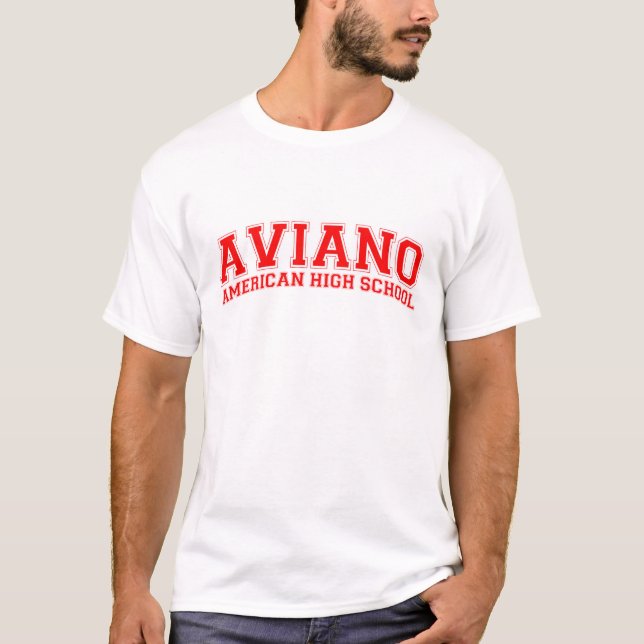 Aviano amerikanhögstadium tee (Framsida)